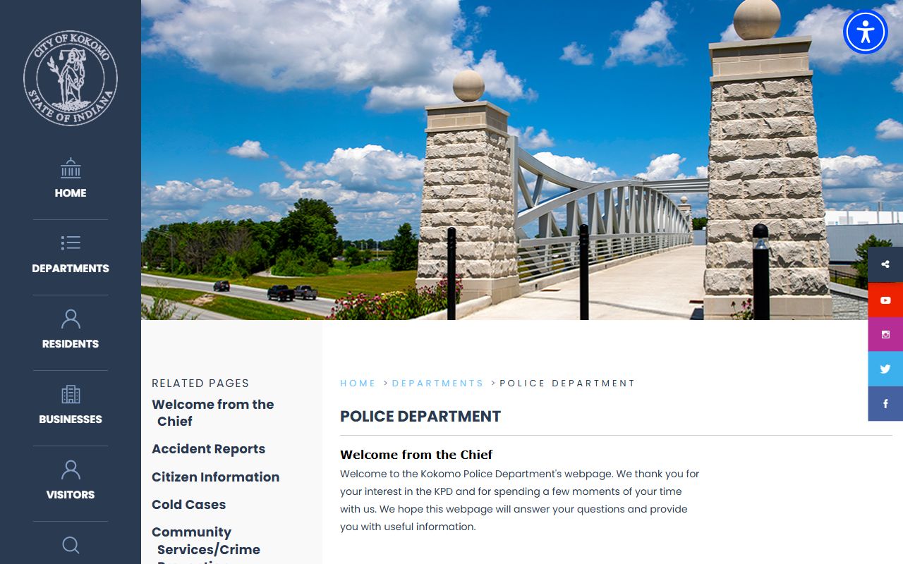Kokomo Police Department Jail Holding contact and records information